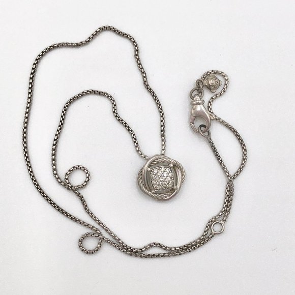 David Yurman Infinity Diamond Pendant Necklace - Picture 2 of 5